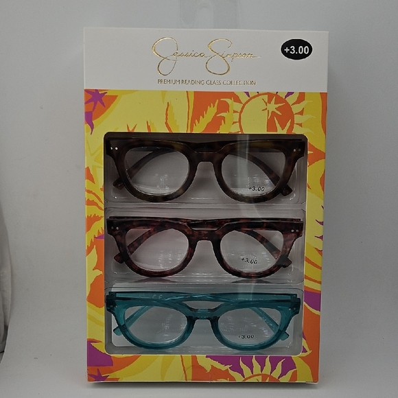 Jessica Simpson Stylish Eyewear Trio +3.00 New - Picture 1 of 2